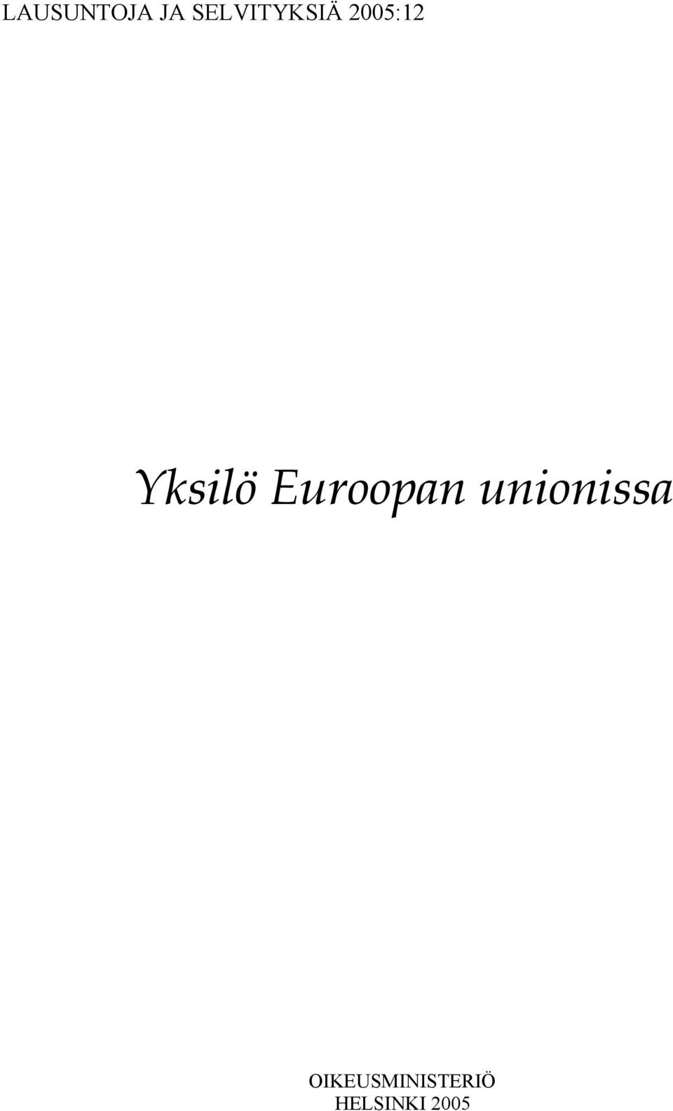 Yksilö Euroopan