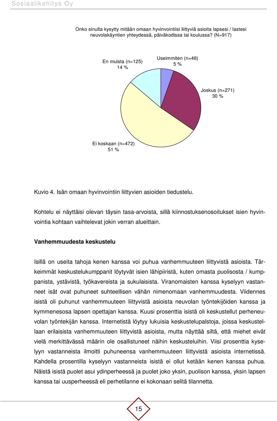 Kohtelu ei näyttäisi olevan täysin tasa-arvoista, sillä kiinnostuksenosoitukset isien hyvinvointia kohtaan vaihtelevat jokin verran alueittain.