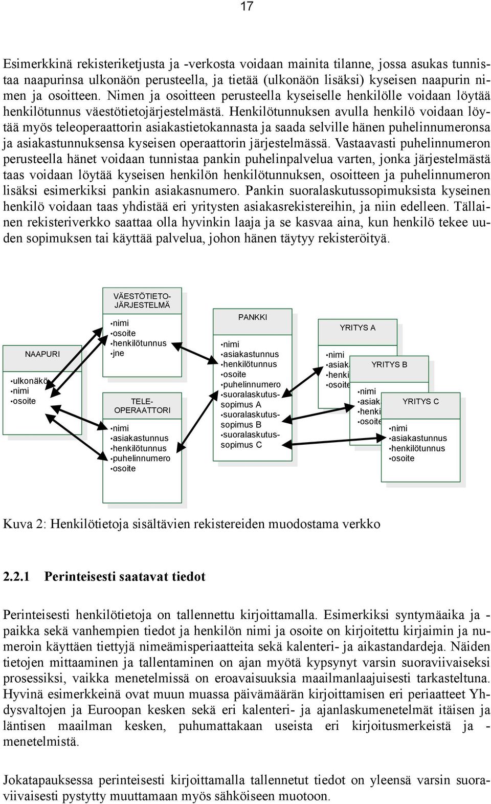 Henkilötunnuksen avulla henkilö voidaan löytää myös teleoperaattorin asiakastietokannasta ja saada selville hänen puhelinnumeronsa ja asiakastunnuksensa kyseisen operaattorin järjestelmässä.