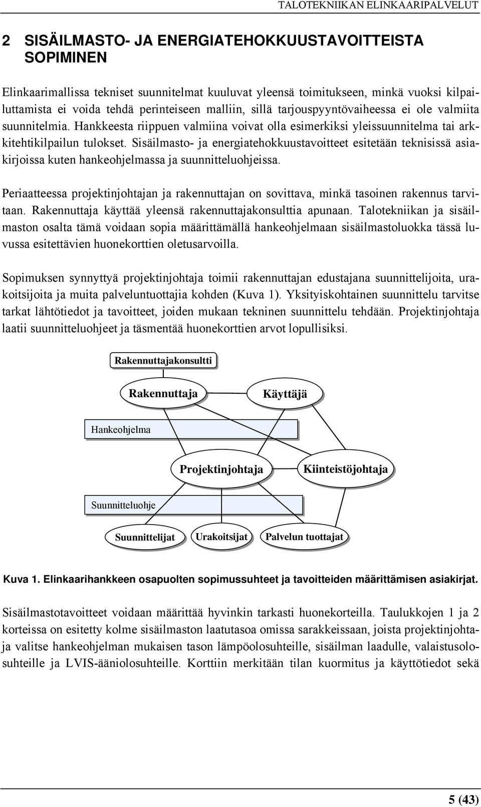 Sisäilmasto- ja energiatehokkuustavoitteet esitetään teknisissä asiakirjoissa kuten hankeohjelmassa ja suunnitteluohjeissa.