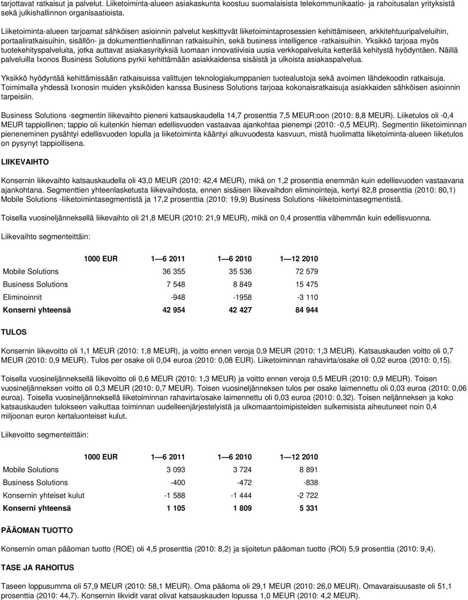 ratkaisuihin, sekä business intelligence -ratkaisuihin.