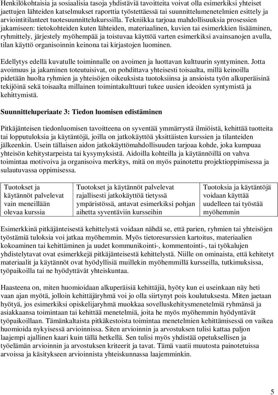 Tekniikka tarjoaa mahdollisuuksia prosessien jakamiseen: tietokohteiden kuten lähteiden, materiaalinen, kuvien tai esimerkkien lisääminen, ryhmittely, järjestely myöhempää ja toistuvaa käyttöä varten