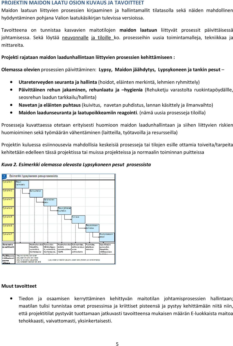 prosesseihin uusia toimintamalleja, tekniikkaa ja mittareita.