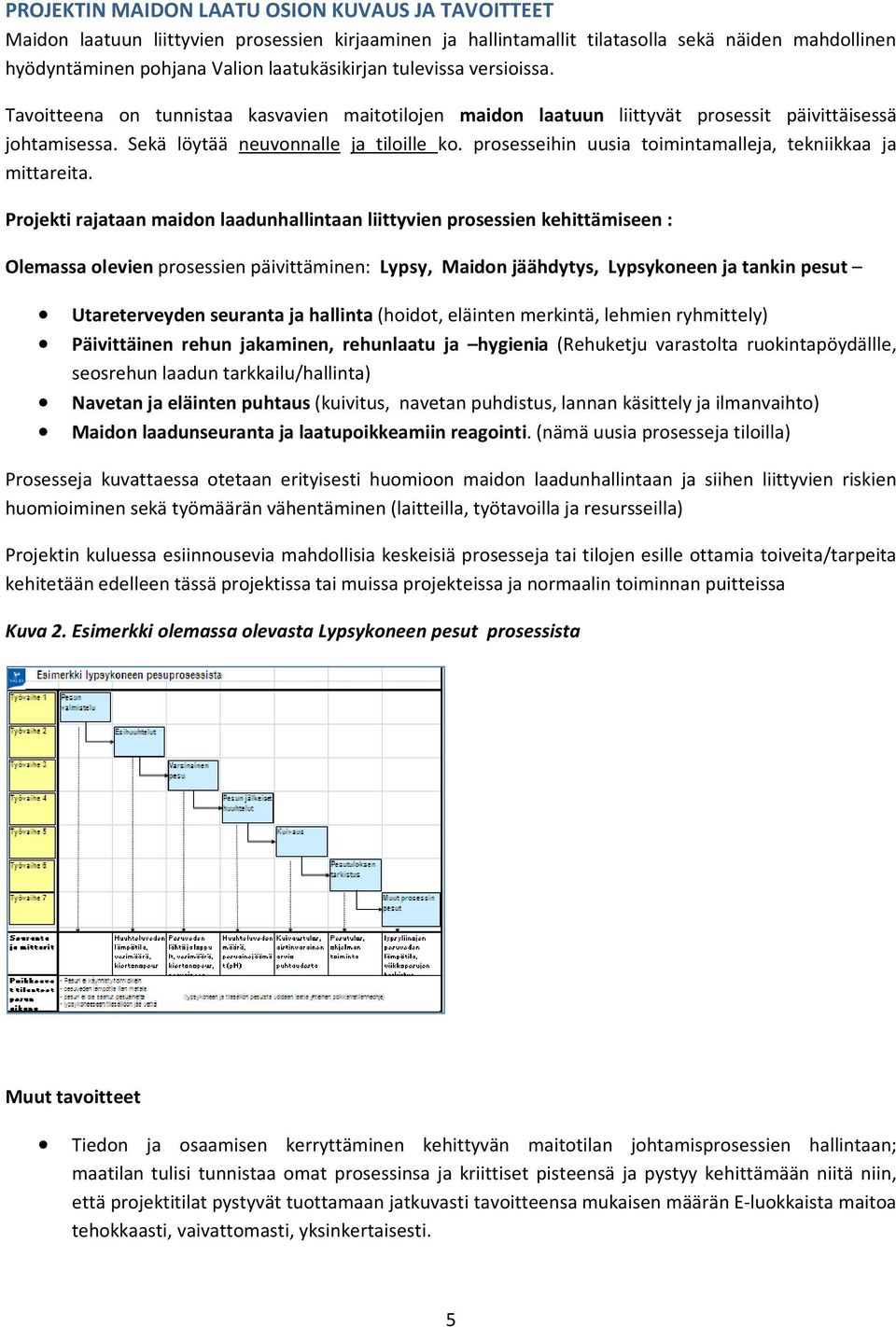 prosesseihin uusia toimintamalleja, tekniikkaa ja mittareita.