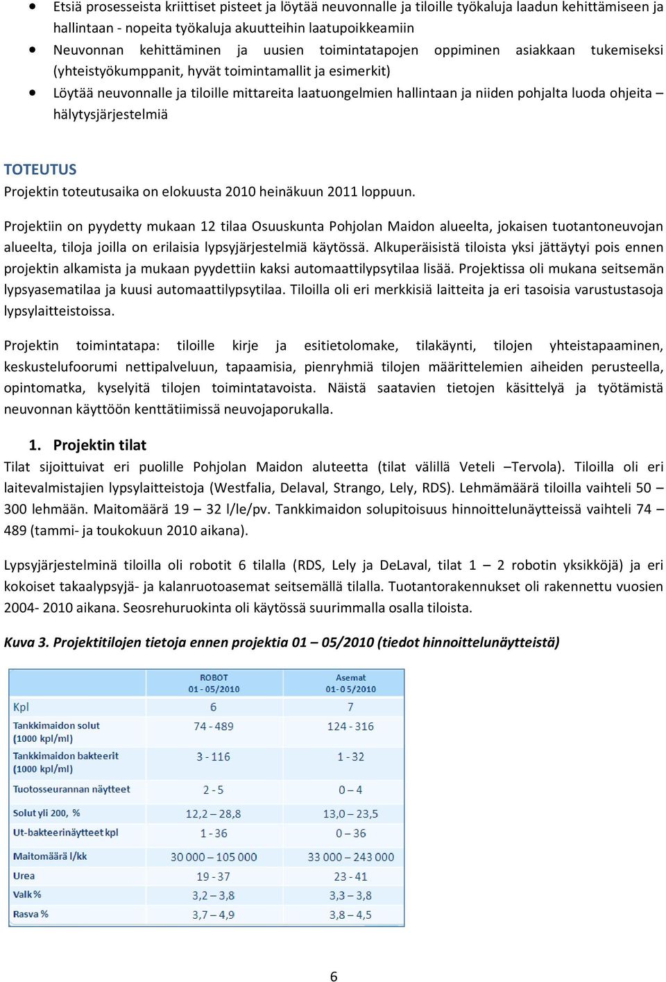 ohjeita hälytysjärjestelmiä TOTEUTUS Projektin toteutusaika on elokuusta 2010 heinäkuun 2011 loppuun.