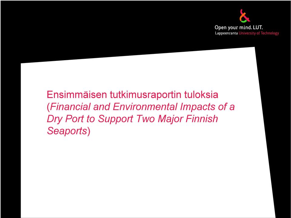 Environmental Impacts of a Dry