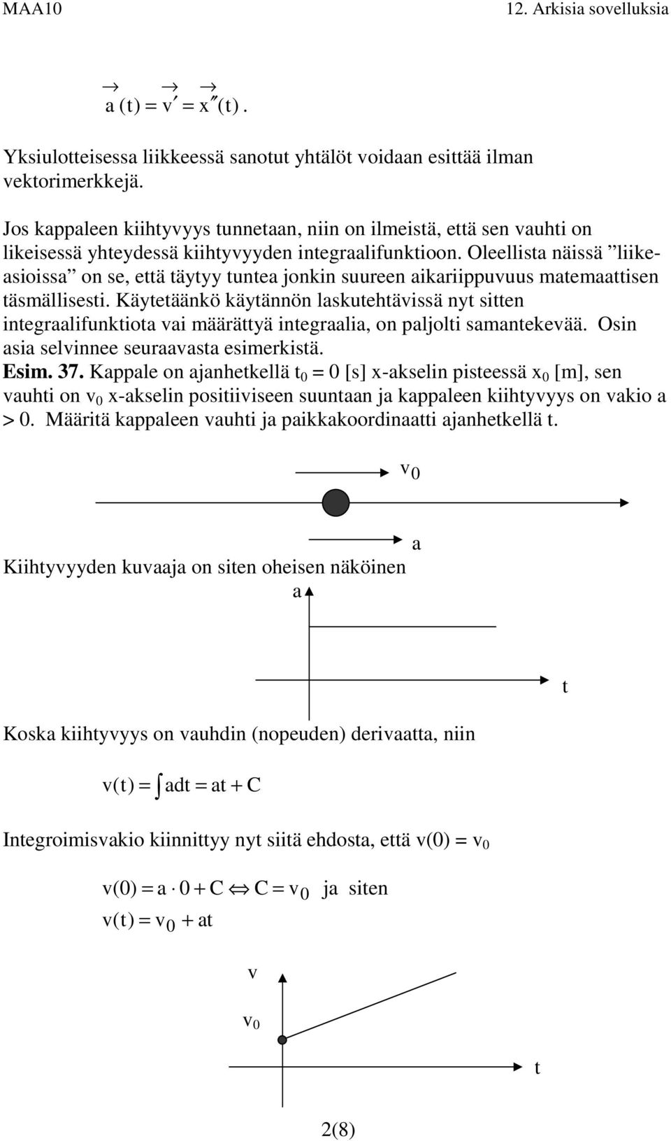 Käyeäänkö käyännön lakuehäviä ny ien inegraalifunkioa vai määräyä inegraalia, on paljoli amanekevää. Oin aia elvinnee euraavaa eimerkiä. Eim. 7.