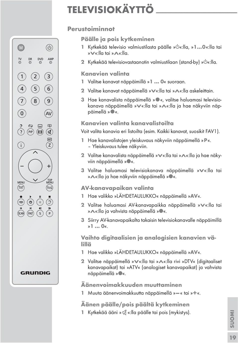 3 Hae kanavalita näppäimellä» «, valite haluamai televiiokanava näppäimellä»v«:lla tai»λ«:lla ja hae näkyviin näppäimellä» «. Kanavien valinta kanavalitoilta Voit valita kanavia eri litoilta (eim.