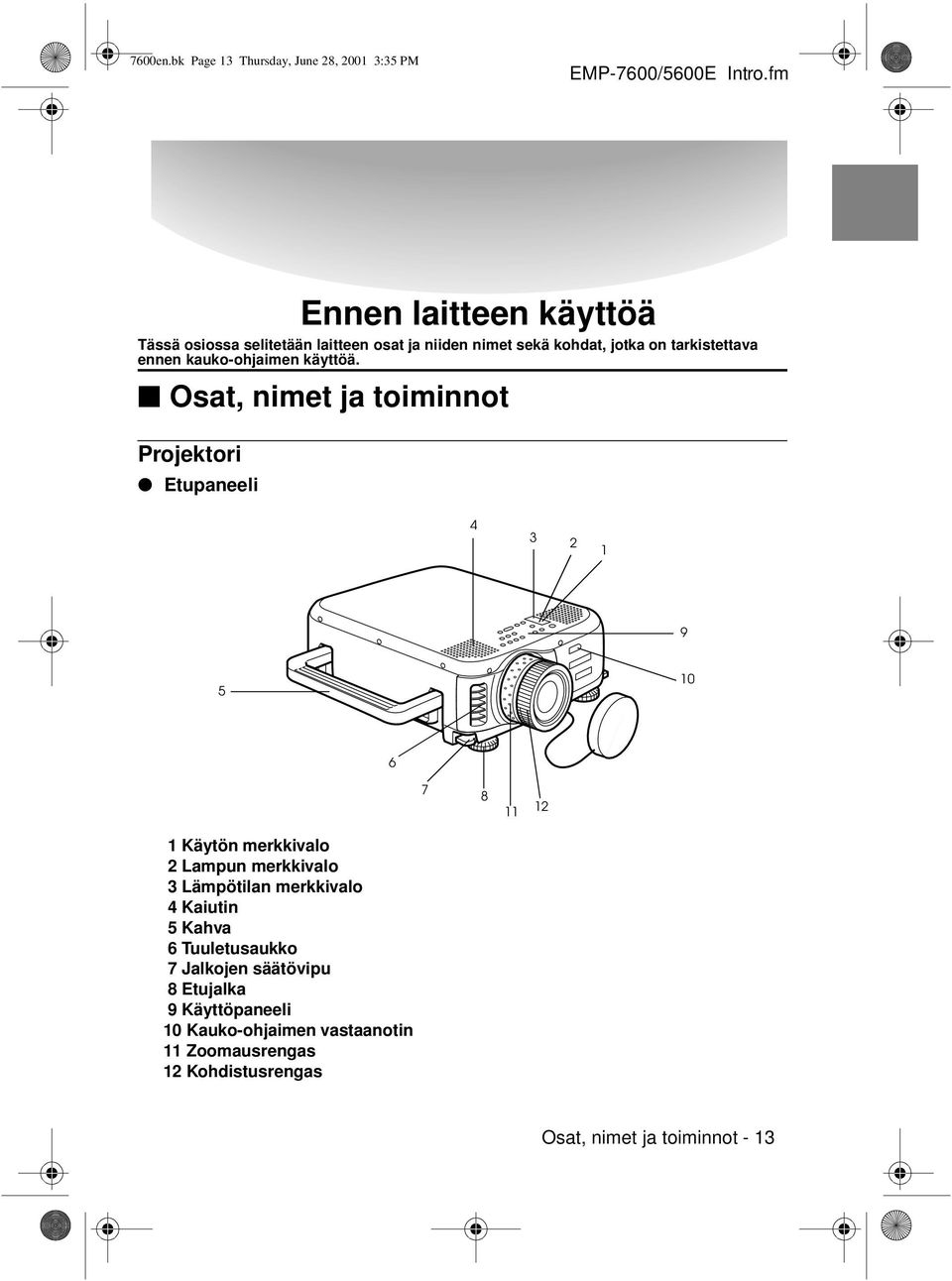 kauko-ohjaimen käyttöä.