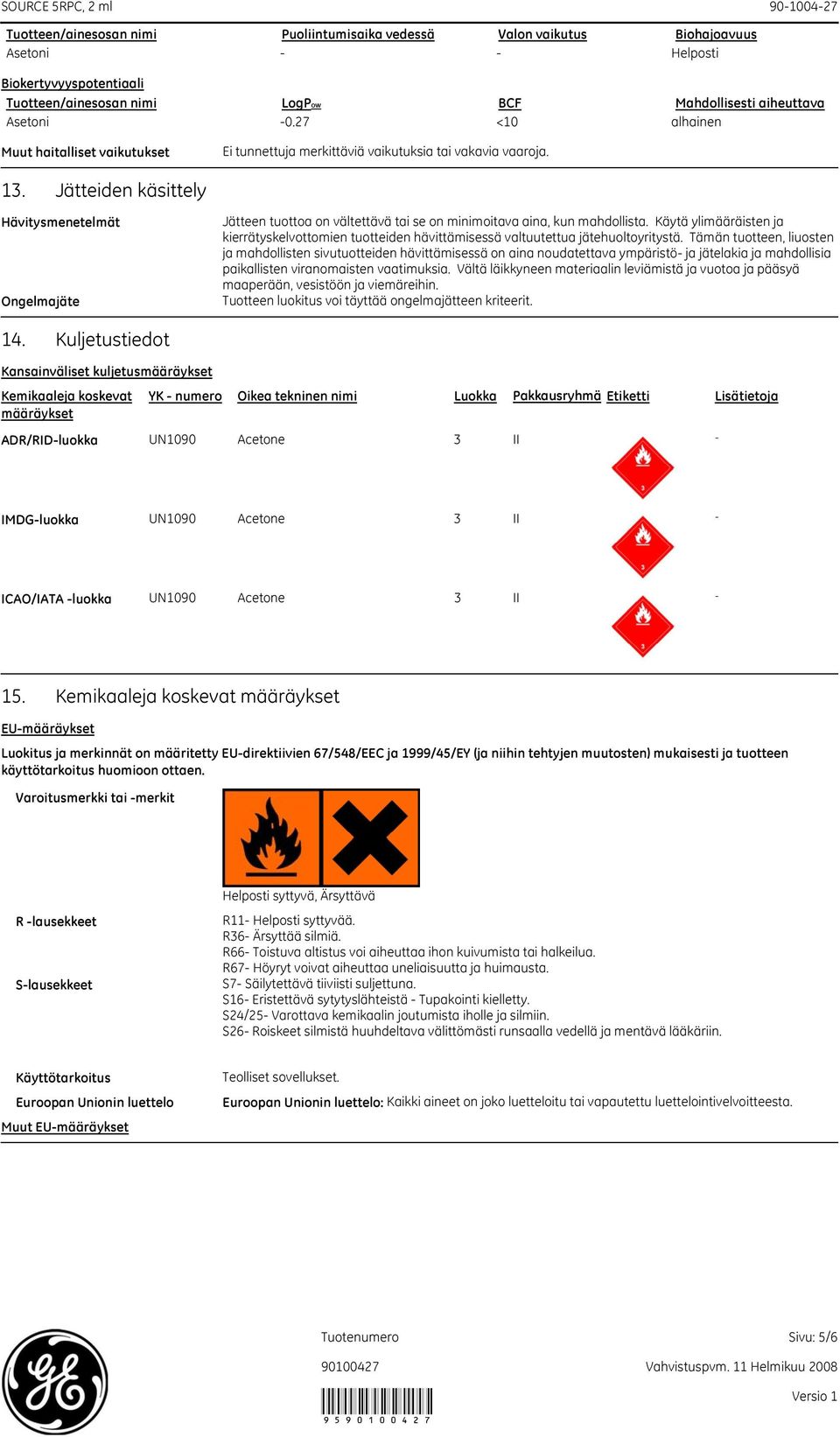 Käytä ylimääräisten ja kierrätyskelvottomien tuotteiden hävittämisessä valtuutettua jätehuoltoyritystä.