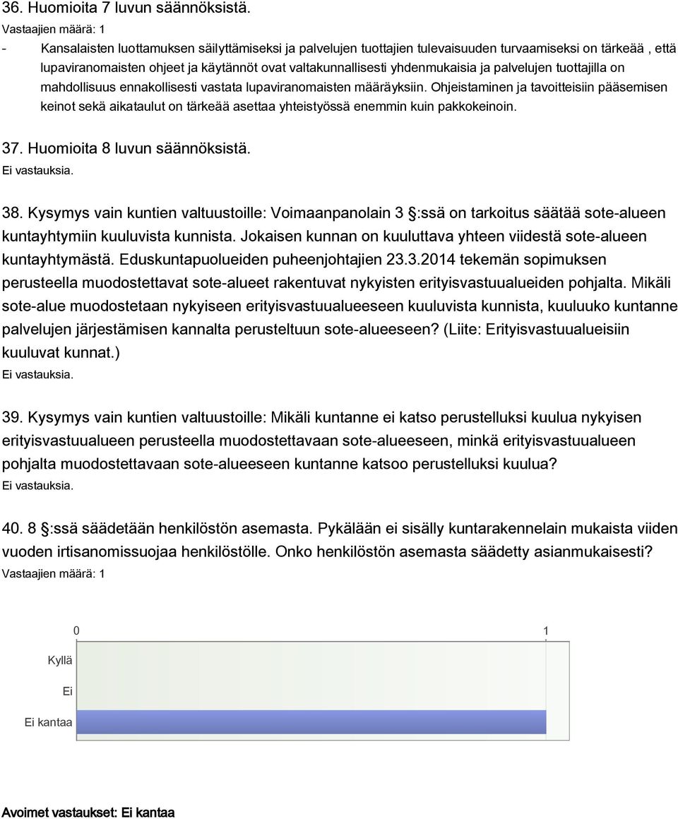 palvelujen tuottajilla on mahdollisuus ennakollisesti vastata lupaviranomaisten määräyksiin.