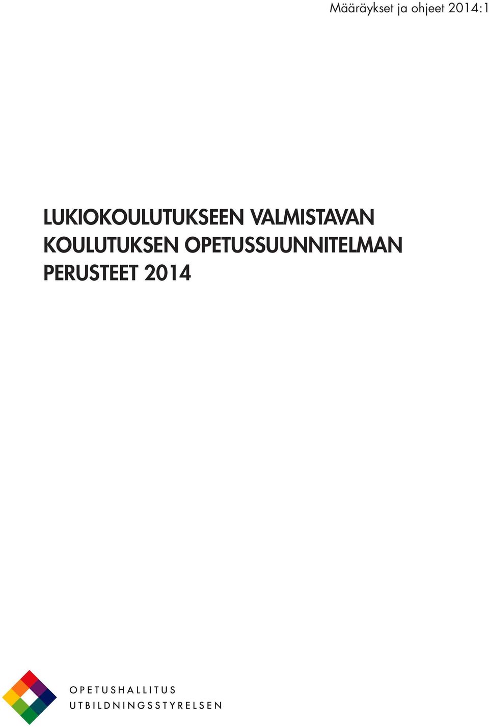 OPETUSSUUNNITELMAN