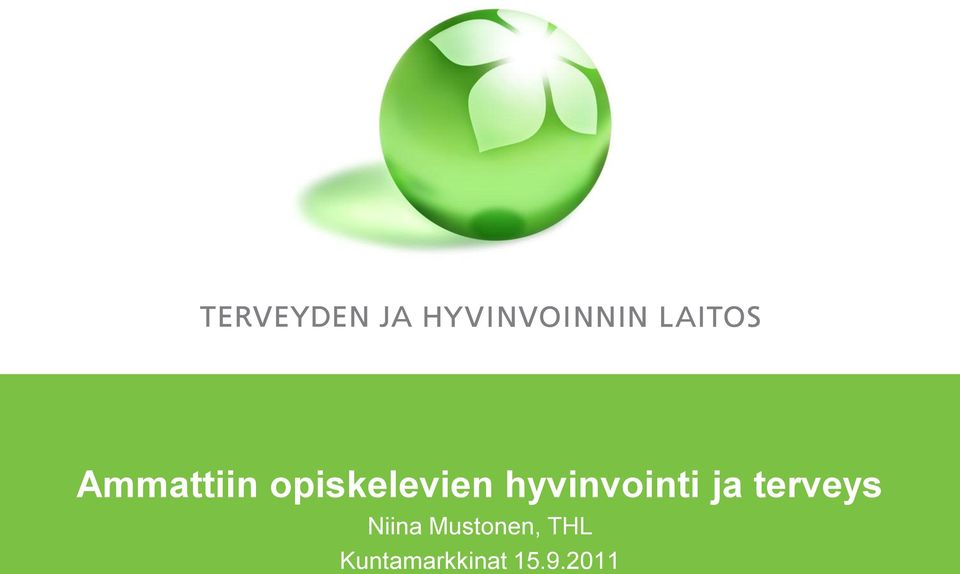 Niina Mustonen, THL