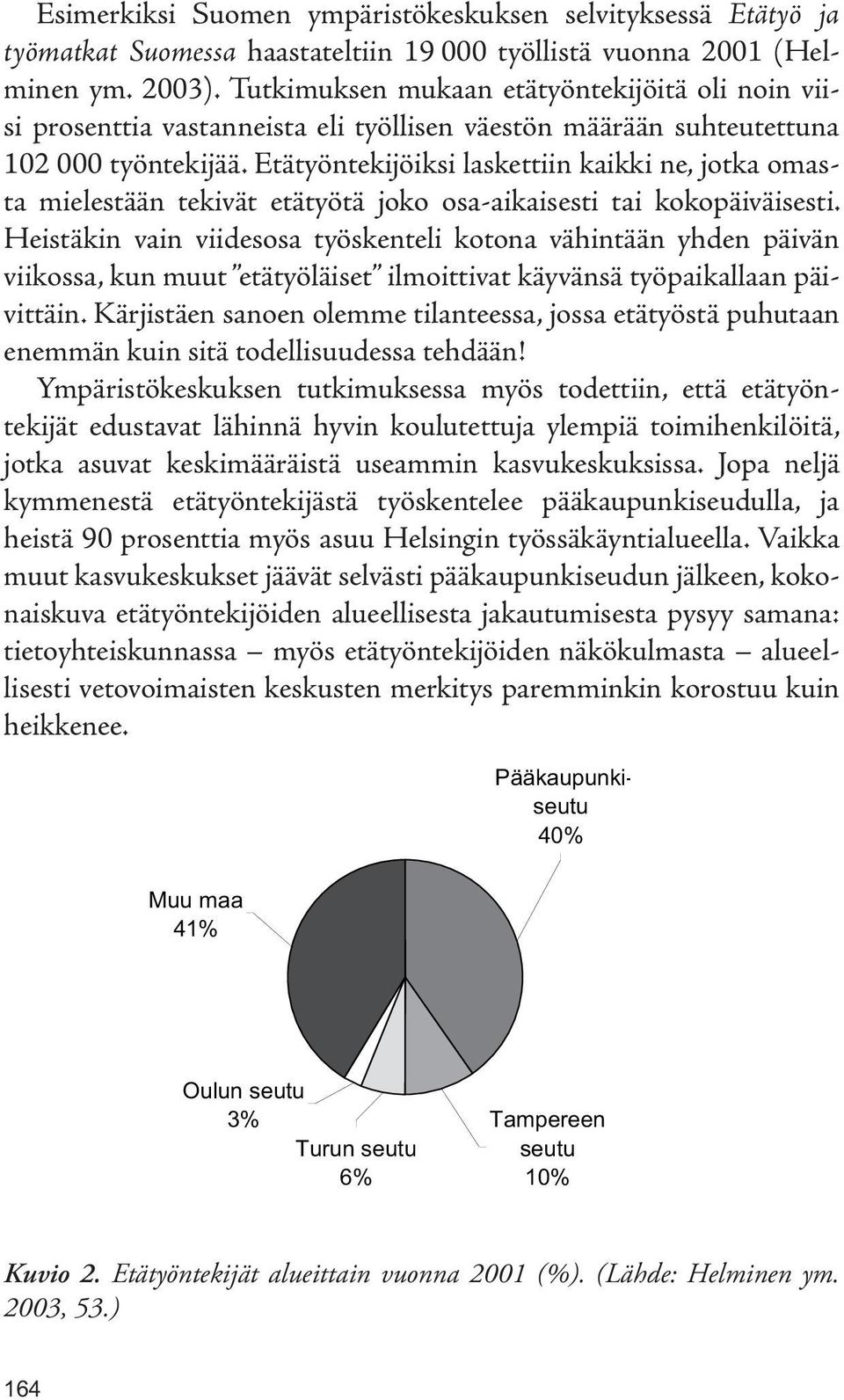 Etätyöntekijöiksi laskettiin kaikki ne, jotka omasta mielestään tekivät etätyötä joko osa-aikaisesti tai kokopäiväisesti.