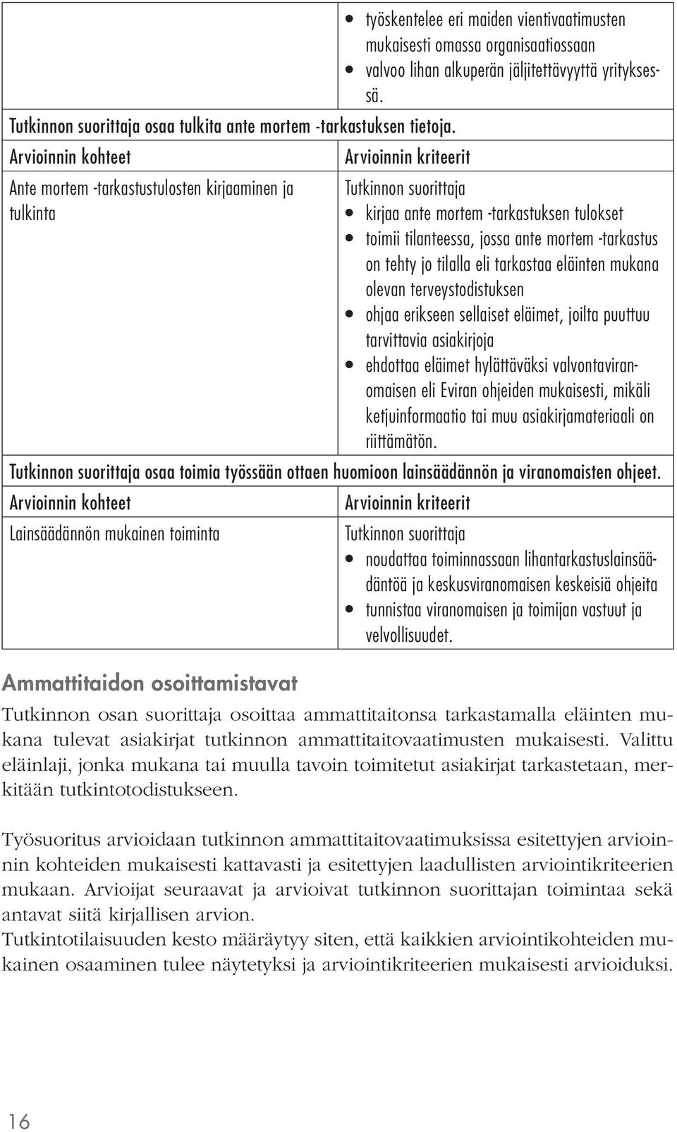 kirjaa ante mortem tarkastuksen tulokset toimii tilanteessa, jossa ante mortem tarkastus on tehty jo tilalla eli tarkastaa eläinten mukana olevan terveystodistuksen ohjaa erikseen sellaiset eläimet,