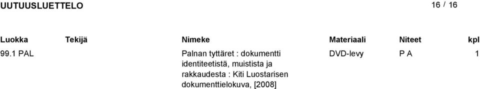 identiteetistä, muistista ja