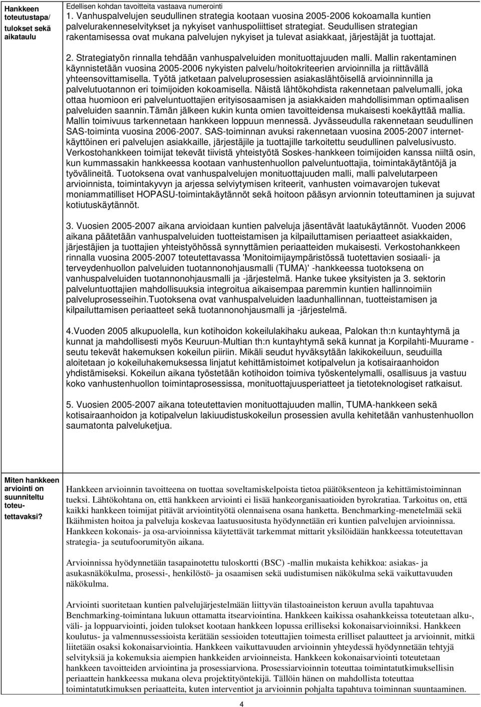 Seudullisen strategian rakentamisessa ovat mukana palvelujen nykyiset ja tulevat asiakkaat, järjestäjät ja tuottajat. 2. Strategiatyön rinnalla tehdään vanhuspalveluiden monituottajuuden malli.