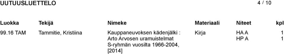 Kauppaneuvoksen kädenjälki :
