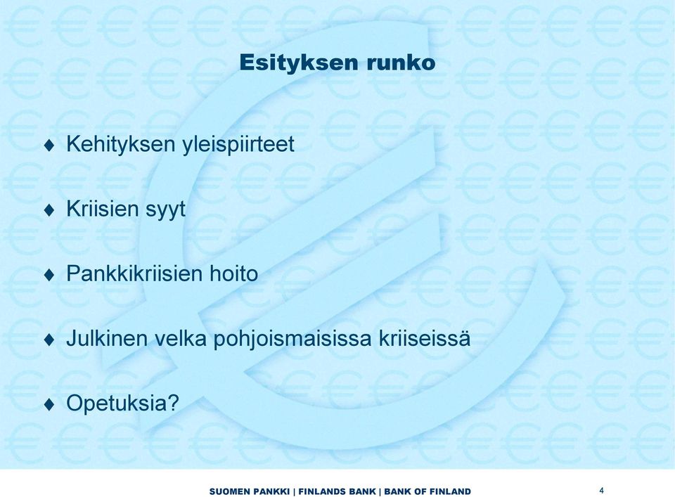 Pankkikriisien hoito Julkinen