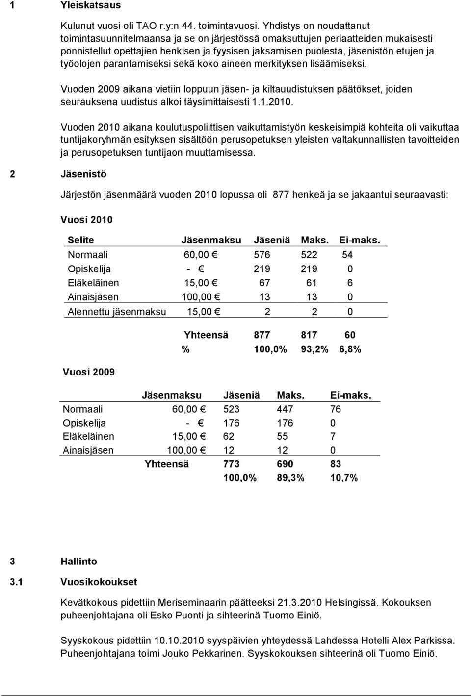 työolojen parantamiseksi sekä koko aineen merkityksen lisäämiseksi. Vuoden 2009 aikana vietiin loppuun jäsen- ja kiltauudistuksen päätökset, joiden seurauksena uudistus alkoi täysimittaisesti 1.1.2010.