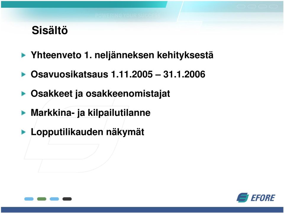 11.2005 31.1.2006 Osakkeet ja