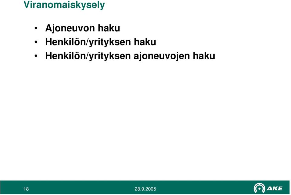 Henkilön/yrityksen haku