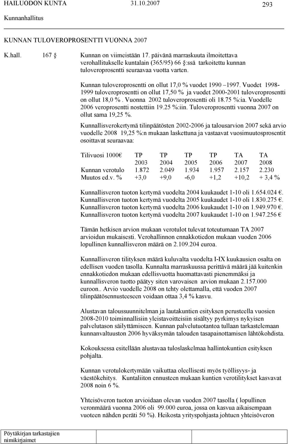 Vuodet 1998-1999 tuloveroprosentti on ollut 17,50 % ja vuodet 2000-2001 tuloveroprosentti on ollut 18,0 %. Vuonna 2002 tuloveroprosentti oli 18.75 %:ia. Vuodelle 2006 veroprosentti nostettiin 19.