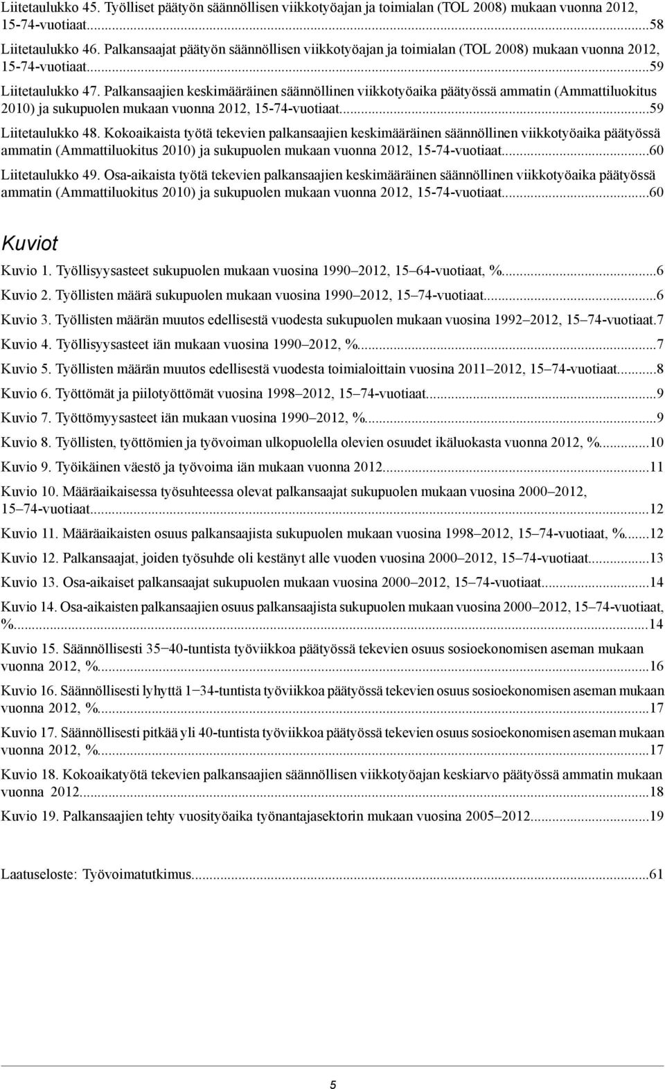 Kokoaikaista työtä tekevien palkansaajien keskimääräinen säännöllinen viikkotyöaika päätyössä ammatin (Ammattiluokitus 2) ja sukupuolen mukaan vuonna 22, --vuotiaat Liitetaulukko 9 Osa-aikaista työtä