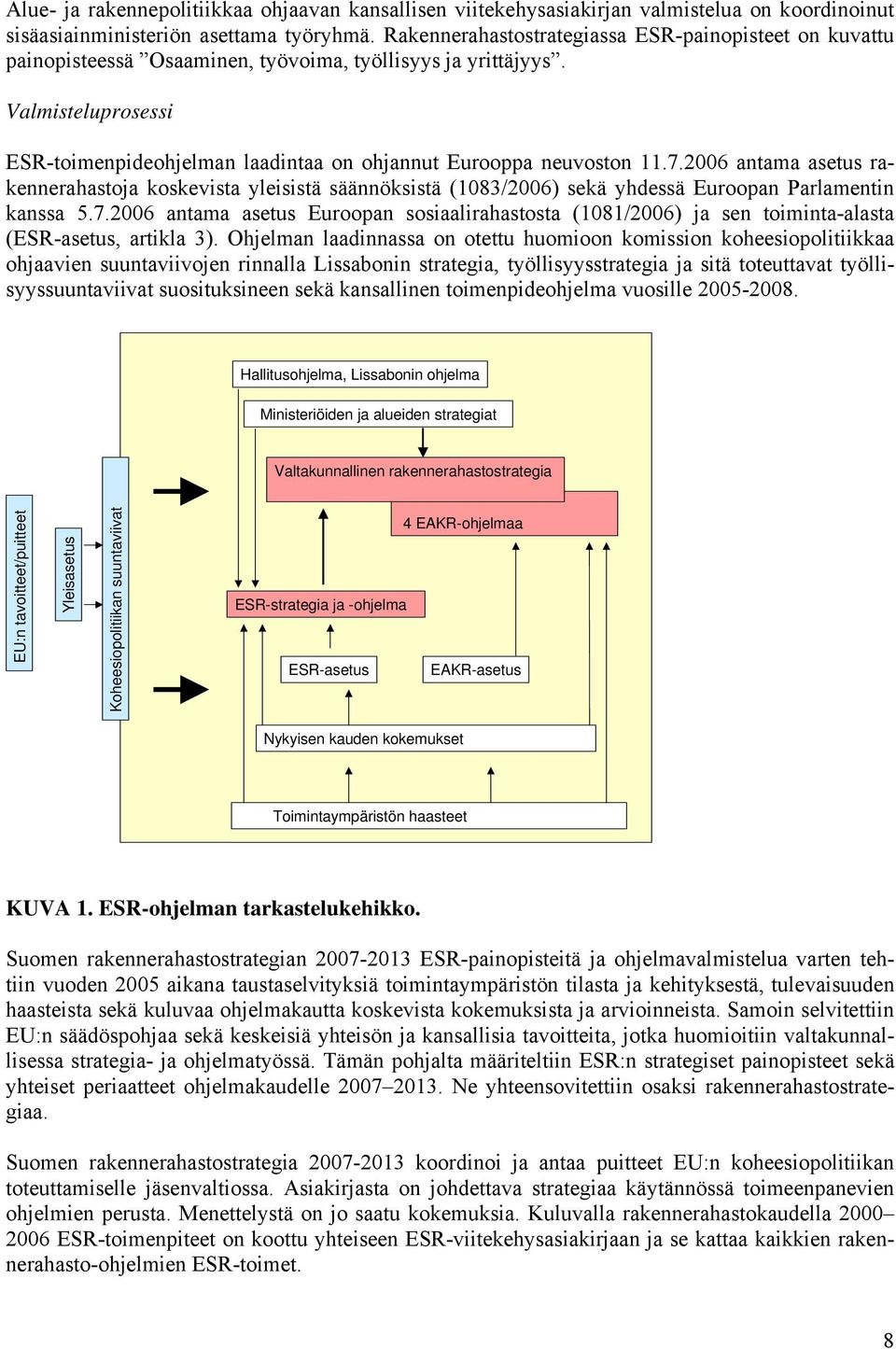 Valmisteluprosessi ESR-toimenpideohjelman laadintaa on ohjannut Eurooppa neuvoston 11.7.