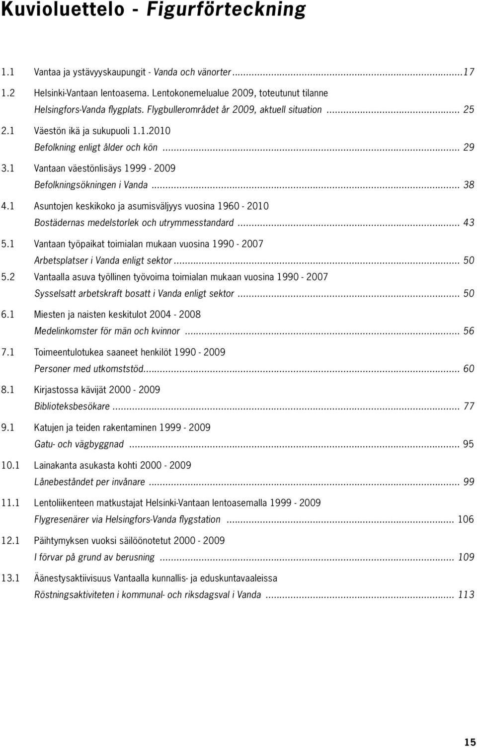 1 Asuntojen keskikoko ja asumisväljyys vuosina 1960-2010 Bostädernas medelstorlek och utrymmesstandard... 43 5.