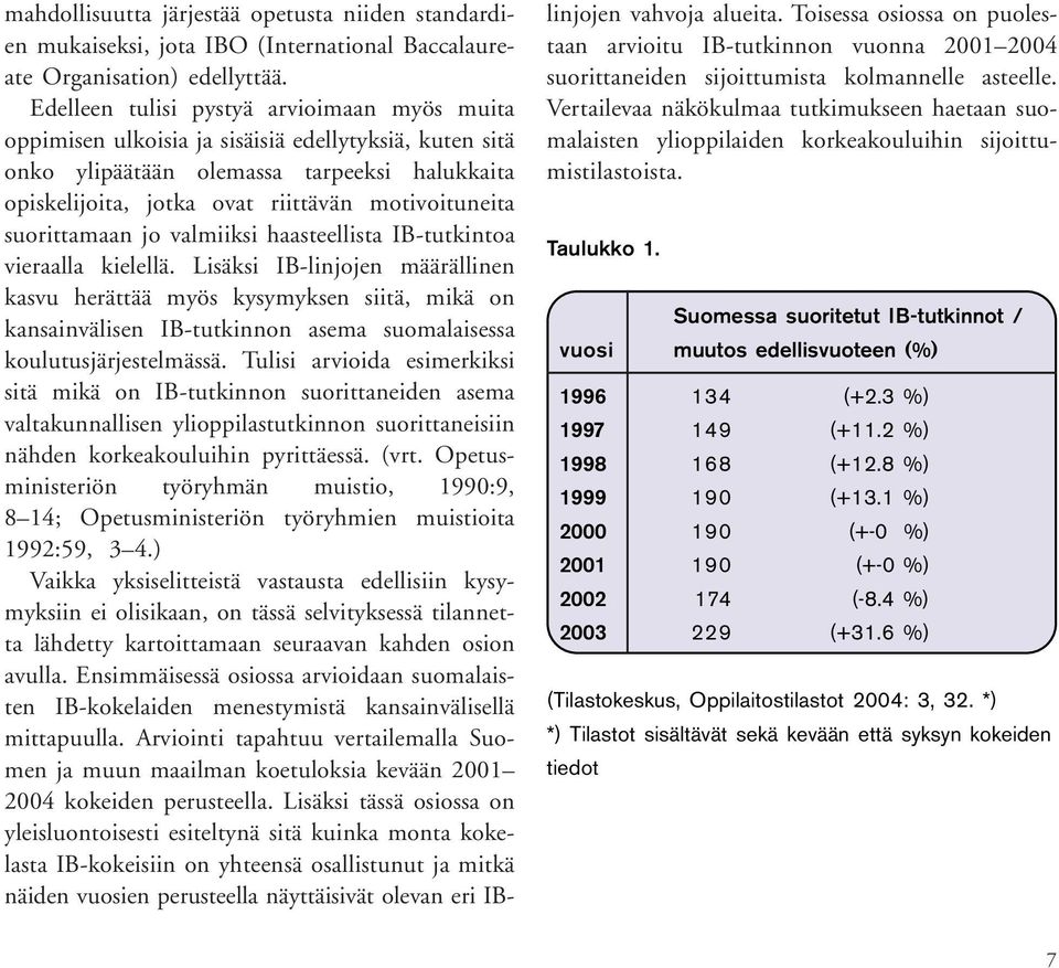 suorittamaan jo valmiiksi haasteellista IB-tutkintoa vieraalla kielellä.