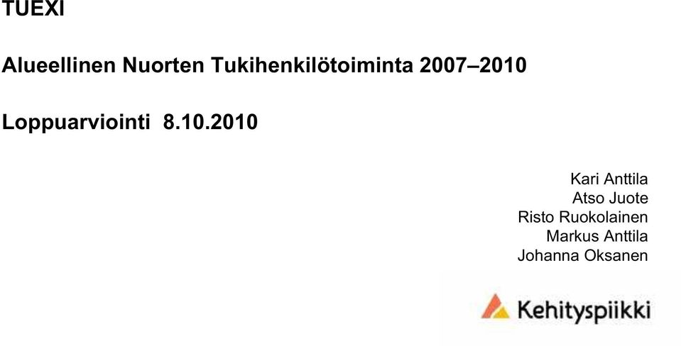 Loppuarviointi 8.10.