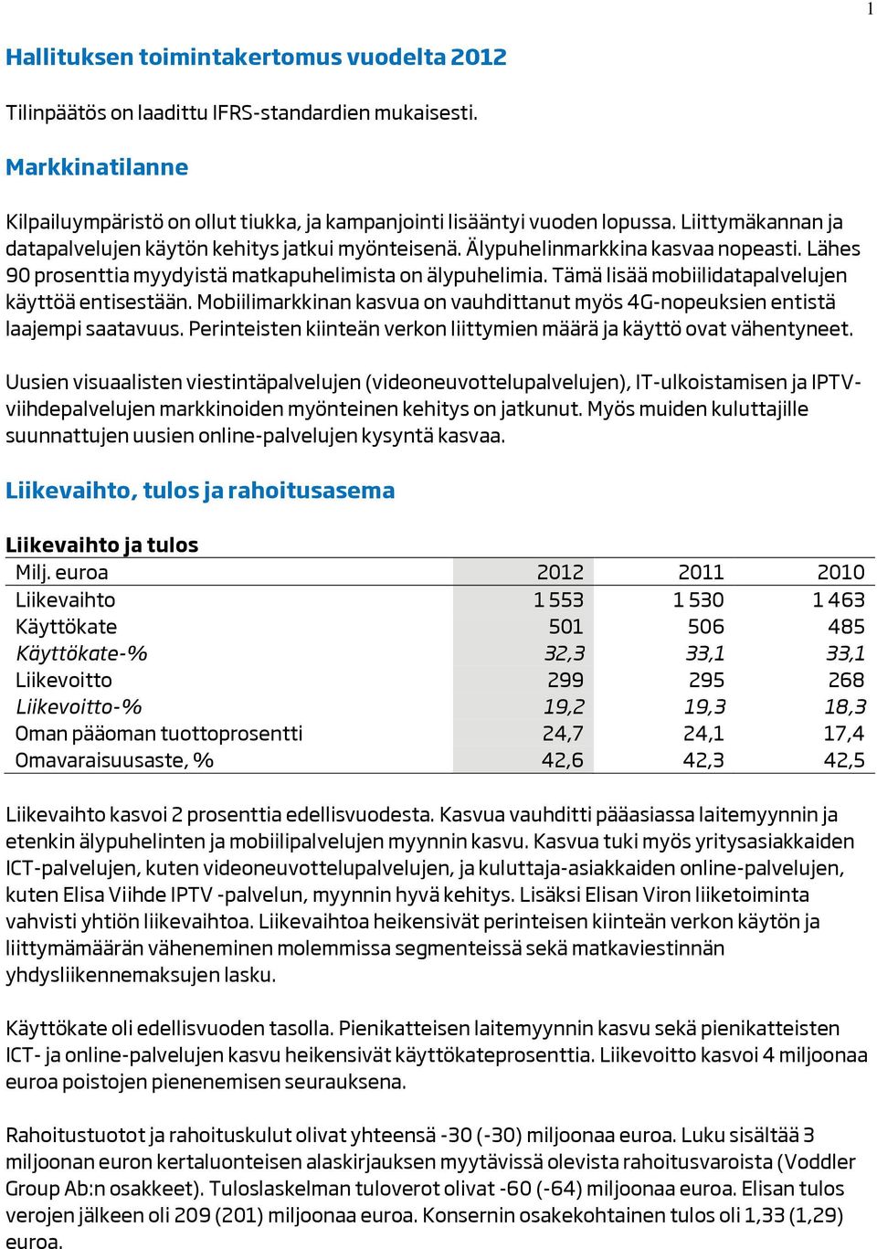 Tämä lisää mobiilidatapalvelujen käyttöä entisestään. Mobiilimarkkinan kasvua on vauhdittanut myös 4G-nopeuksien entistä laajempi saatavuus.