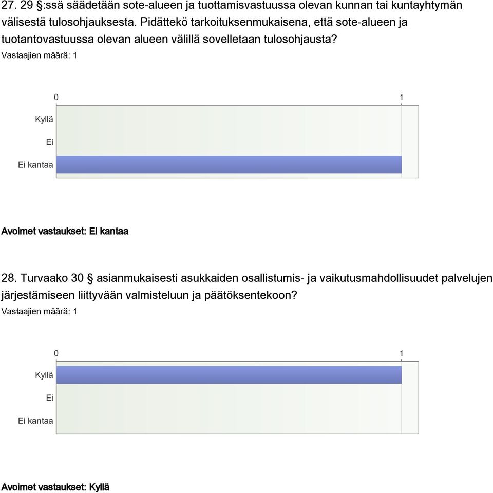 Pidättekö tarkoituksenmukaisena, että sote-alueen ja tuotantovastuussa olevan alueen välillä sovelletaan