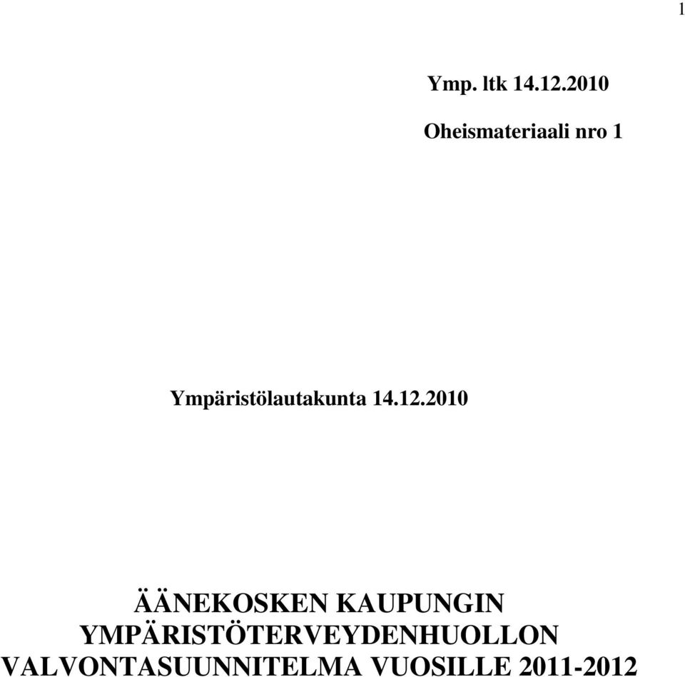 Ympäristölautakunta 14.12.