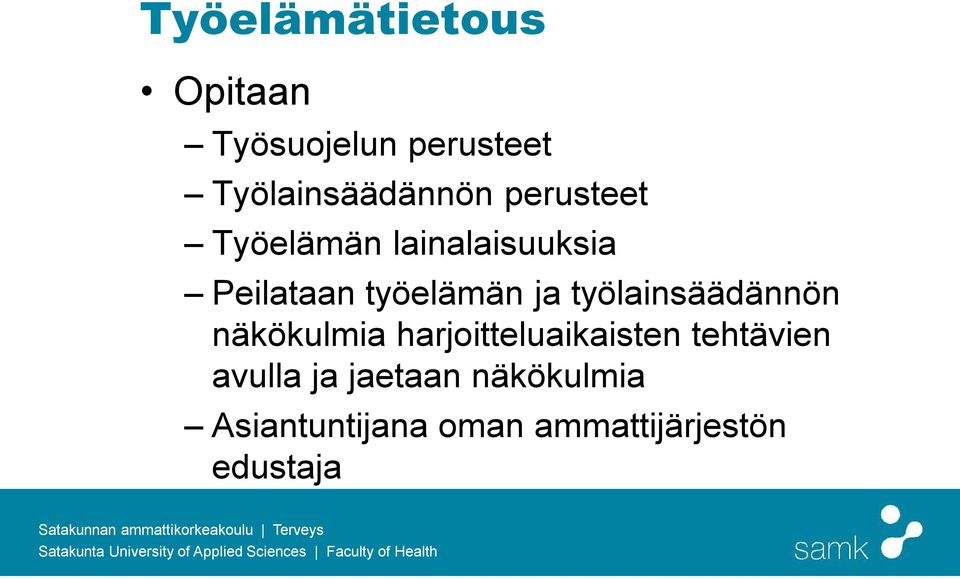 työlainsäädännön näkökulmia harjoitteluaikaisten tehtävien