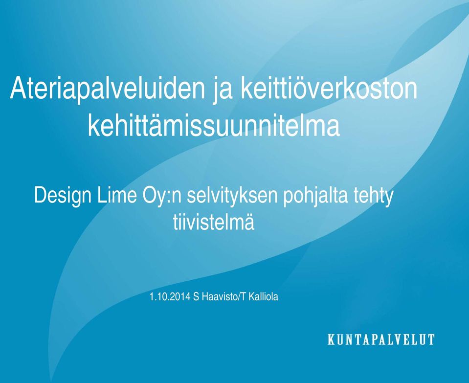 kehittämissuunnitelma Design Lime