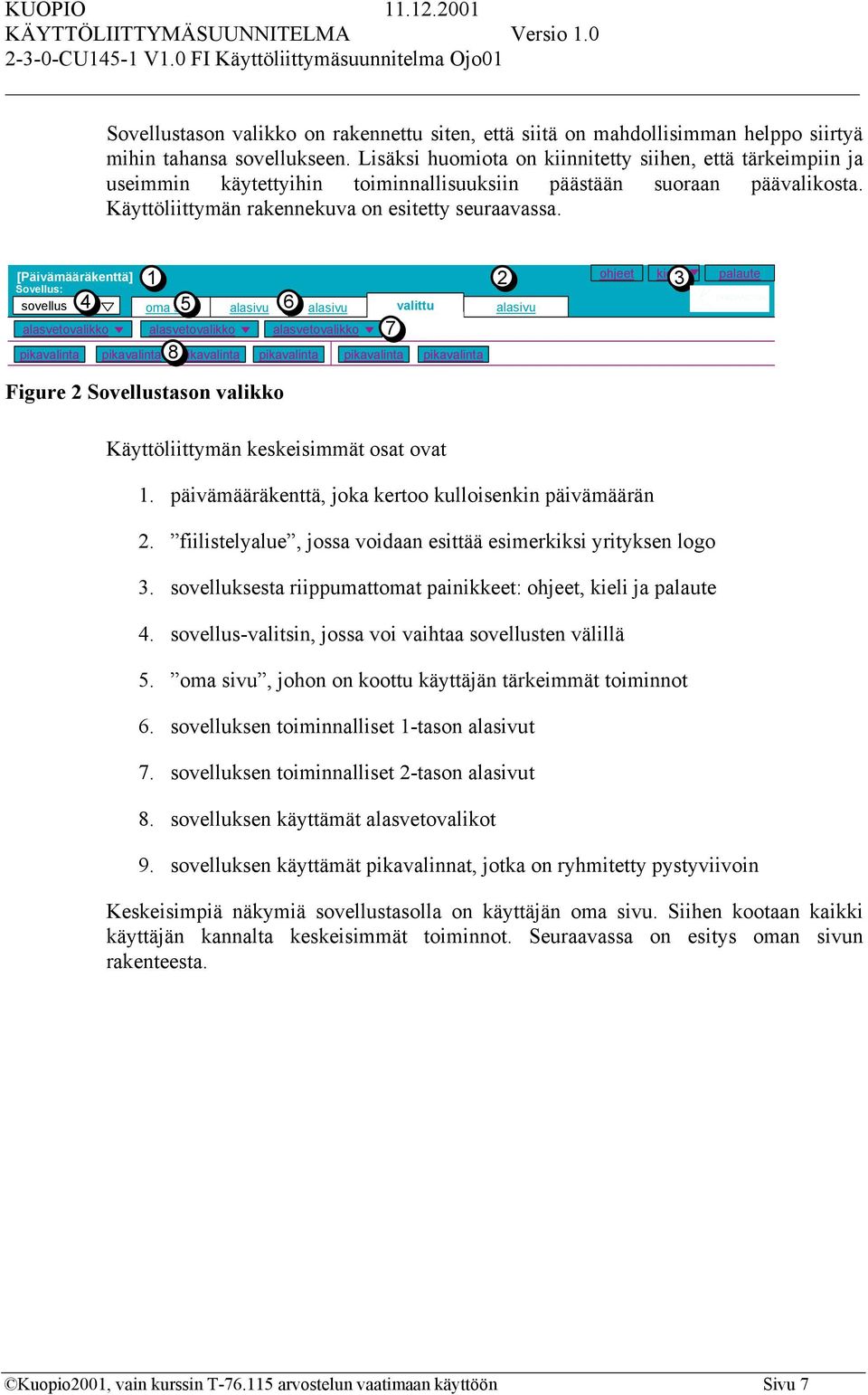 [Päivämääräkenttä] ohjeet kieli 11 22 33 Sovellus: sovellus 44 oma sivu 55 alasivu 66 alasivu valittu alasivu alasvetovalikko alasvetovalikko alasvetovalikko 88 pikavalinta pikavalinta pikavalinta