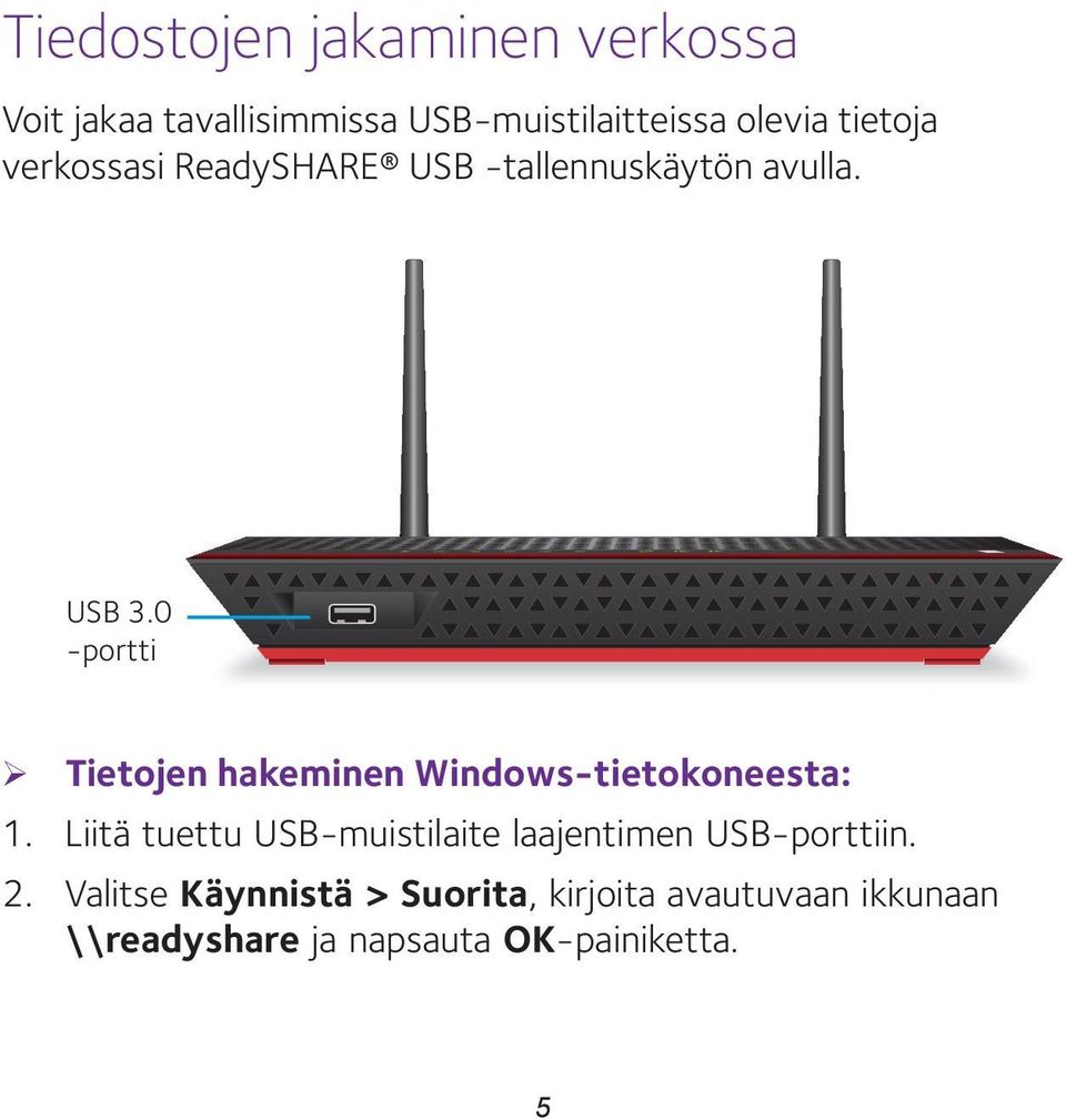 0 -portti Tietojen hakeminen Windows-tietokoneesta: 1.