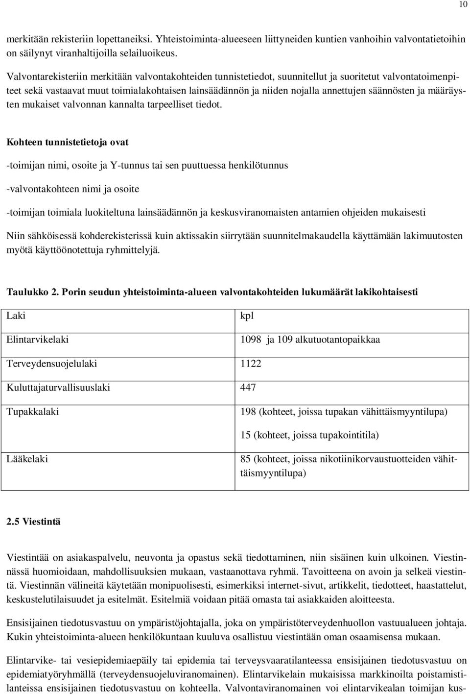 säännösten ja määräysten mukaiset valvonnan kannalta tarpeelliset tiedot.