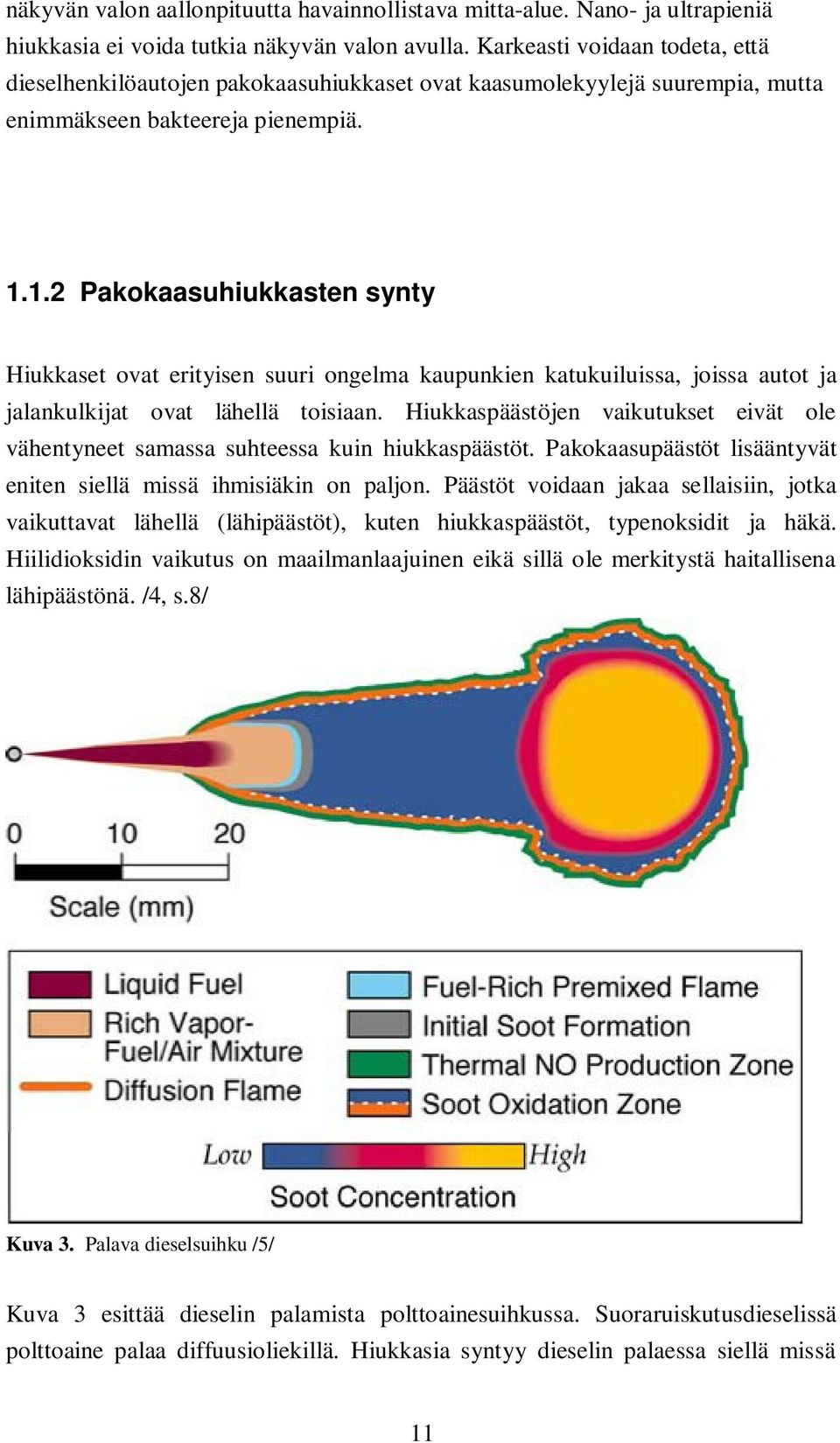 1.2 Pakokaasuhiukkasten synty Hiukkaset ovat erityisen suuri ongelma kaupunkien katukuiluissa, joissa autot ja jalankulkijat ovat lähellä toisiaan.