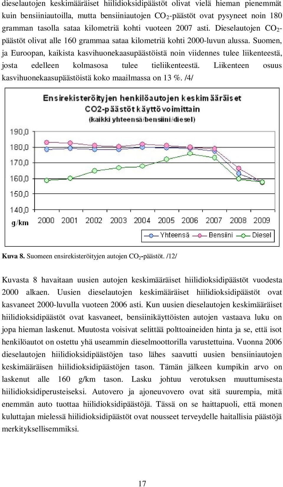 Suomen, ja Euroopan, kaikista kasvihuonekaasupäästöistä noin viidennes tulee liikenteestä, josta edelleen kolmasosa tulee tieliikenteestä.