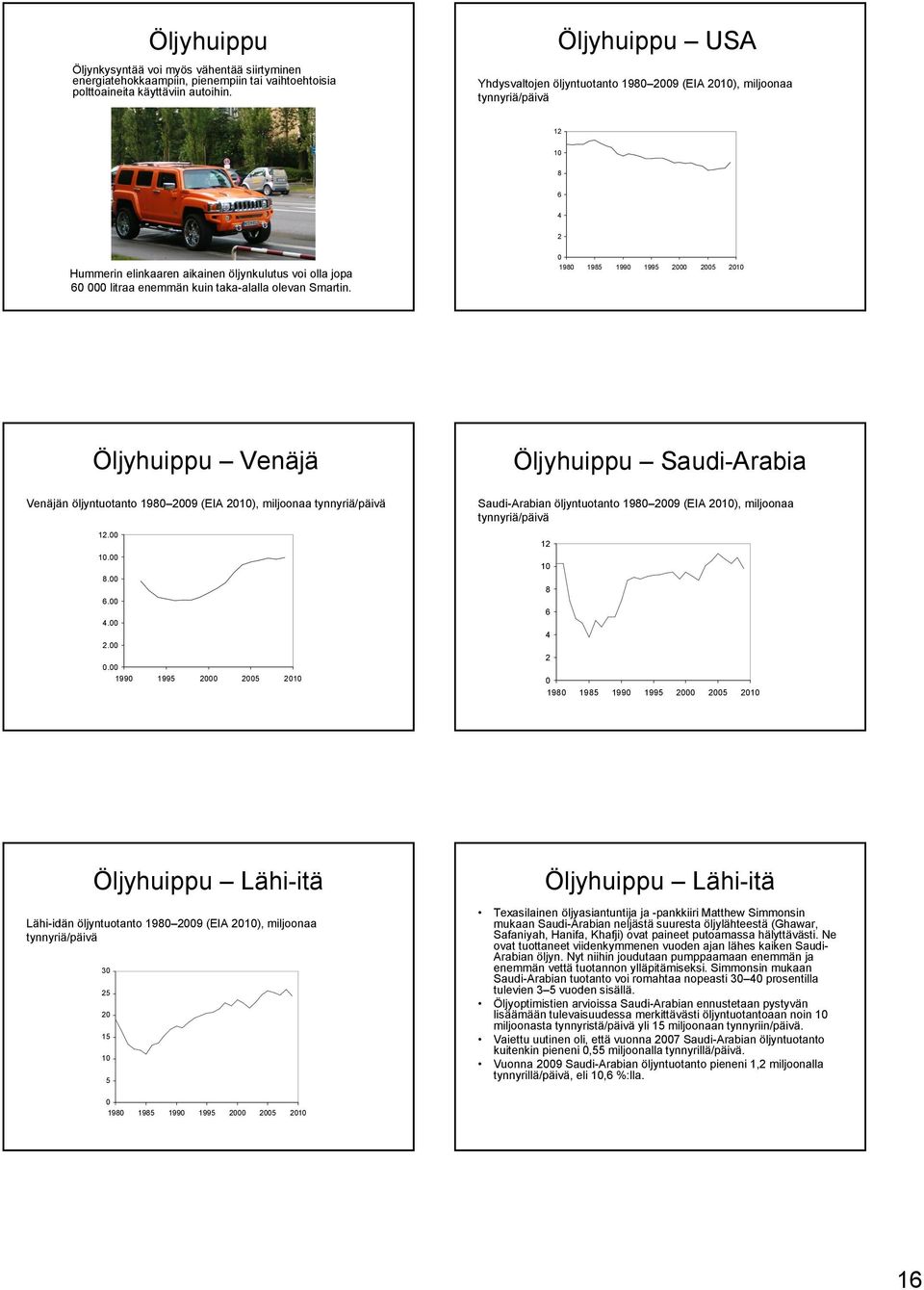 198 1985 199 1995 5 1 Venäjä Saudi-Arabia Venäjän öljyntuotanto 198 9 (EIA 1), miljoonaa tynnyriä/päivä 1. 1. 8. 6.