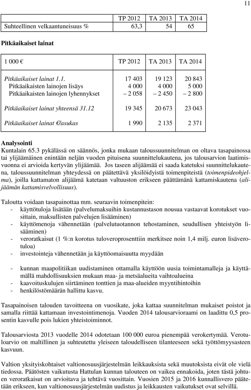 3 pykälässä on säännös, jonka mukaan taloussuunnitelman on oltava tasapainossa tai ylijäämäinen enintään neljän vuoden pituisena suunnittelukautena, jos talousarvion laatimisvuonna ei arvioida