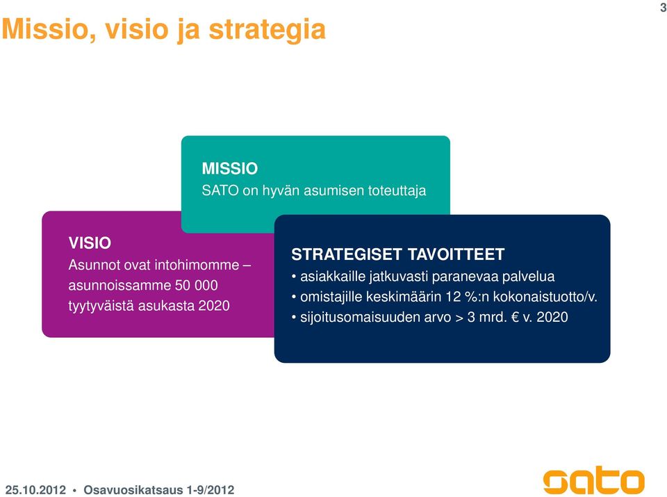 STRATEGISET TAVOITTEET asiakkaille jatkuvasti paranevaa palvelua