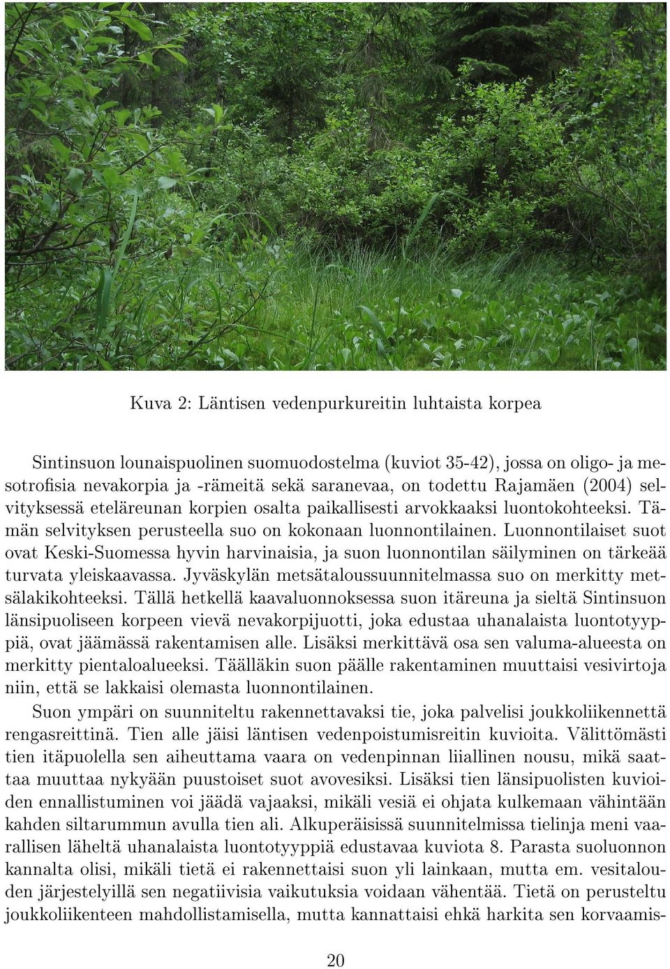 Luonnontilaiset suot ovat Keski-Suomessa hyvin harvinaisia, ja suon luonnontilan säilyminen on tärkeää turvata yleiskaavassa. Jyväskylän metsätaloussuunnitelmassa suo on merkitty metsälakikohteeksi.