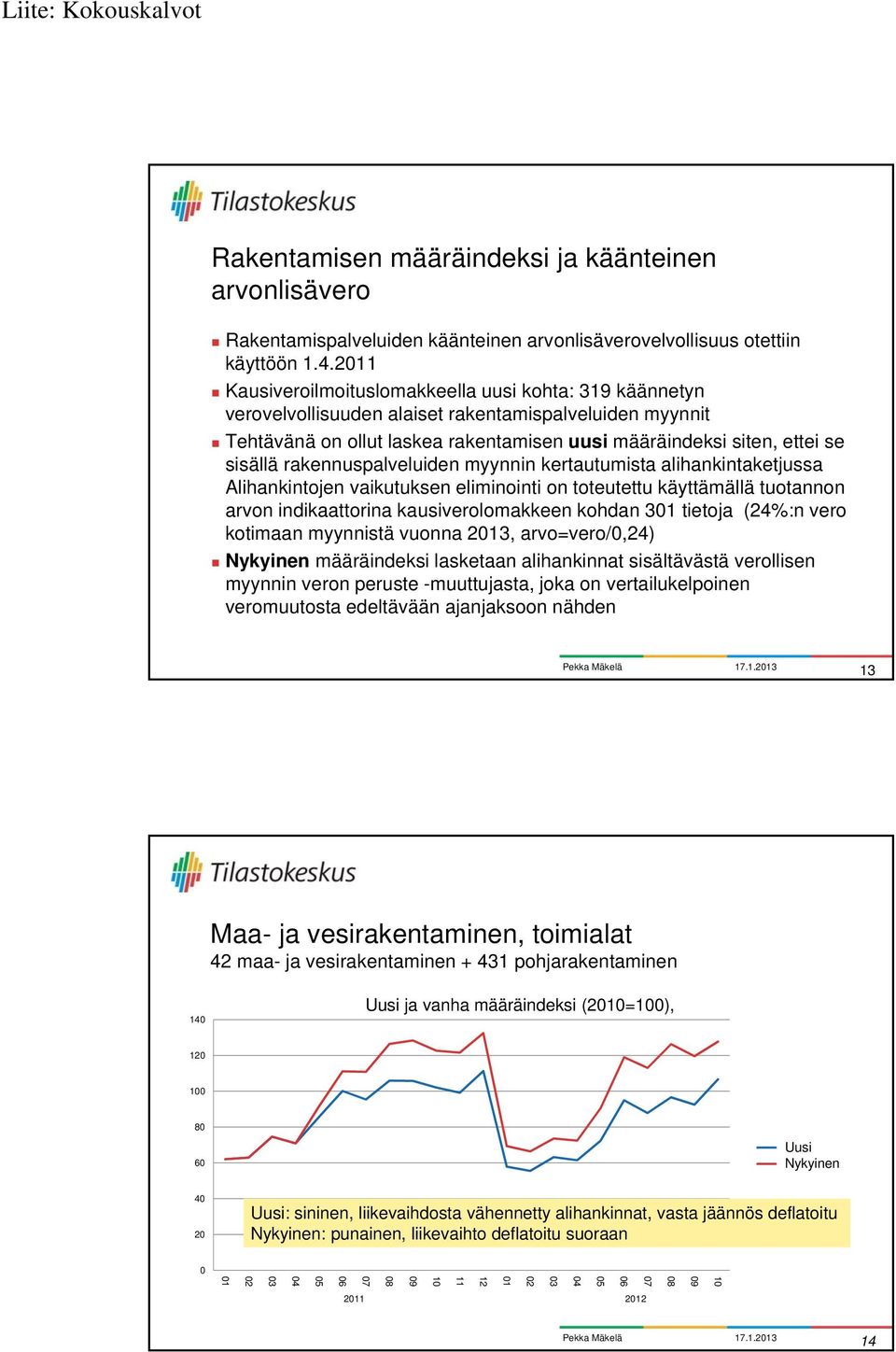 rakennuspalveluiden myynnin kertautumista alihankintaketjussa Alihankintojen vaikutuksen eliminointi on toteutettu käyttämällä tuotannon arvon indikaattorina kausiverolomakkeen kohdan 301 tietoja