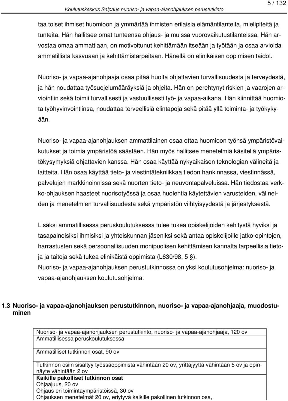 Nuoriso- ja vapaa-ajanohjaaja osaa pitää huolta ohjattavien turvallisuudesta ja terveydestä, ja hän noudattaa työsuojelumääräyksiä ja ohjeita.