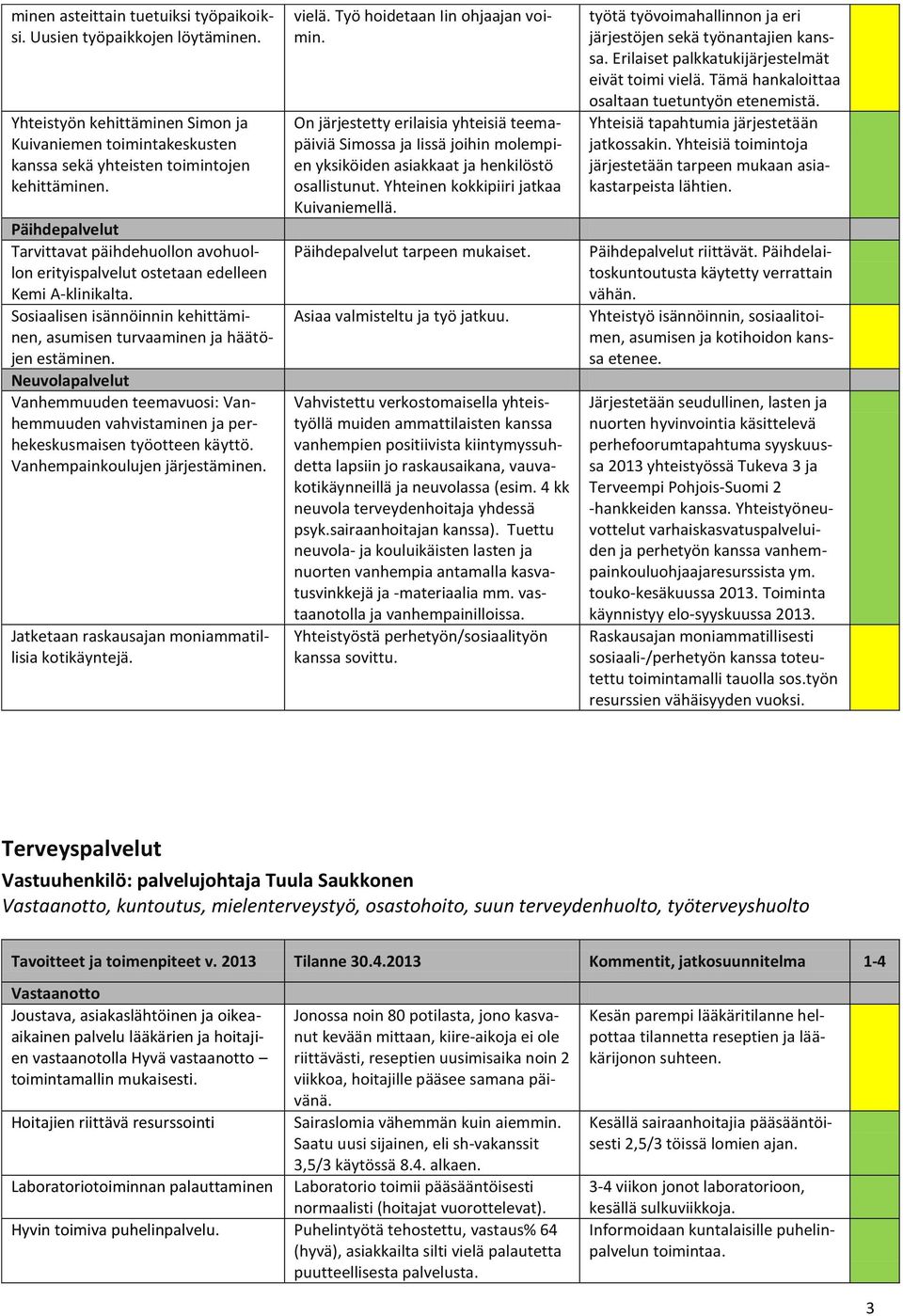 Neuvolapalvelut Vanhemmuuden teemavuosi: Vanhemmuuden vahvistaminen ja perhekeskusmaisen työotteen käyttö. Vanhempainkoulujen järjestäminen. Jatketaan raskausajan moniammatillisia kotikäyntejä. vielä.