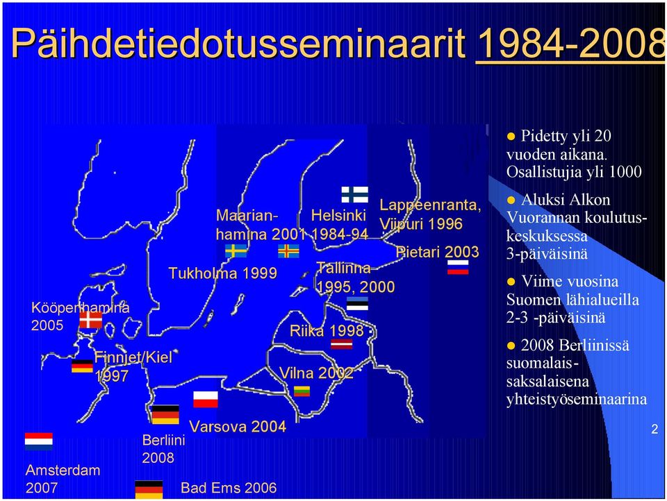 Osallistujia yli 1000 Aluksi Alkon Vuorannan koulutuskeskuksessa 3-päiväisinä